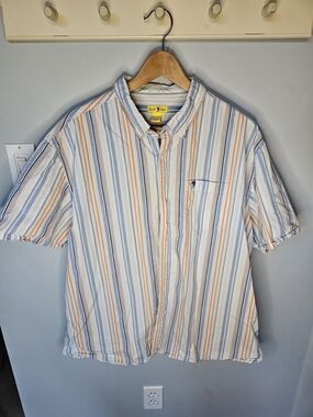 Duck Head Vintage Striped Button Down Shirt Men's XXL 100% Cotton